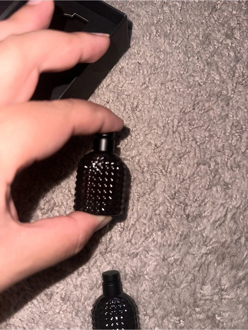 Men's mini born in Roma   - Black Textured Bottle